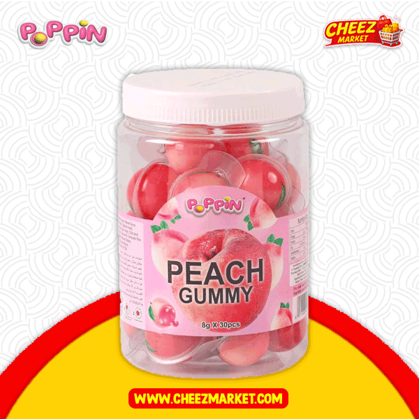 Poppin Peach Gummy Jelly (Imported) – Pack of 30